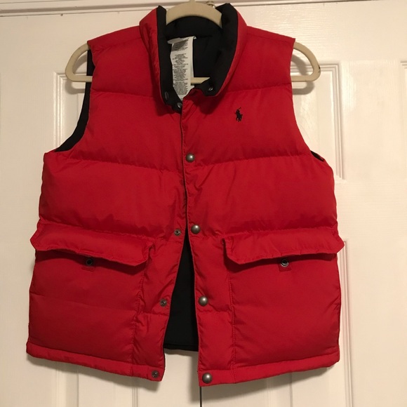 Polo Ralph Lauren reversable vest black/red size M 10/12 new without tag - Picture 6 of 14